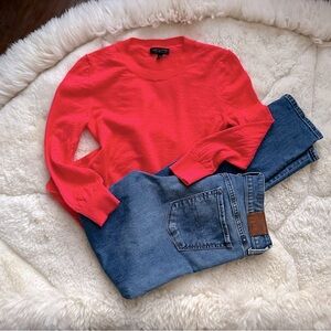 Banana Republic Vibrant Red Crew Neck Sweater
